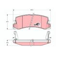 TRW GDB3164 Bremsbelagsatz Scheibenbremse Hinten für Opel VW Toyota Lexus