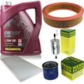 MANNOL 5 L 5W-30 Combi LL+MANN-FILTER Filterpaket für Lancia Y 840A 1.2