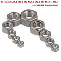 A2/A4 Edelstahl Muttern Sechskantmuttern M1 M1,2 M1,4 M2 M3 - M64 Mutter DIN 934