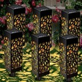 6x LED Solar Laterne Gartenleuchte Gartenlampe Solarleuchte Solarlampe Terrasse✅