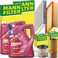 MANN FILTERSET+MANNOL 5W-30 ÖL passend für AUDI Q7 4L VW TOUAREG CAYENNE 3.0 TDI