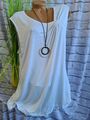 Sheego Shirt Top Damen Gr. 40 bis 50 Kurzarm weiß (1 995) schöner Ausschnit