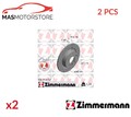 BREMSSCHEIBEN SATZ PAAR HINTEN ZIMMERMANN 150293152 2PCS P FÜR BMW 2,X2,X1,1,I3