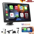 Autoradio 9 Zoll Tragbar Touchscreen GPS Wireless Apple CarPlay Android Auto DE