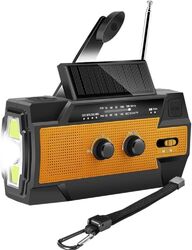 Solar Radio Notfall LED Lampe Dynamo FM/AM Kurbelradio Mit USB Handyladefunktion