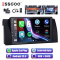 DAB+ Carplay Autoradio Für BMW 5er E39 X5 4+64G Android 13 Auto GPS NAV +Kamera