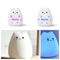 Personalisierte Touch LED Katze-Nachtlicht , Geschenk für Babys und Kinder