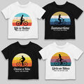 Radfahren lustig T-Shirt Fahrrad Berg inspiriert Outdoor Happy Fitness Bike Ride