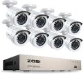 ZOSI 8CH 2MP Überwachungssystem Set H.264 DVR CCTV Außen Bullet Kamera Ohne HDD