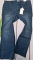Sheego Jeans Bootcut Hose Damen blau blue Aufrauungen 104  (7 275) Übergröße