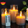 LED Kerzen mit Fernbedienung Flackernd Dimmbar Timer Echtwachskerzen 3er Set NEU