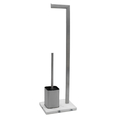 Wenko 2in1 Stand WC Garnitur Aprilla - 74 cm - Toiletten Bürste Klorollen Halter