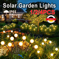 2/4× 10 LED Firefly Solarlampen für Außen Garten Deko Glühwürmchen Solarleuchten