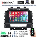 2+64G Android 14 Autoradio Carplay DAB+ Für Opel Astra J 2009-14 GPS Navi BT RDS