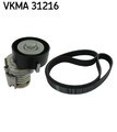 Keilrippenriemen Rippenriemen Satz für Audi Skoda VW Seat SKF Vkma31216 96-15