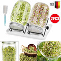 2er Set 1000ml Sprossen Keimglas Sprouting Jar Glas Keimgläser Für Sprossen Top