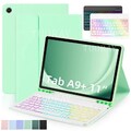 Für Samsung Galaxy Tab S11 S10 FE S9 A9+ A8 Hülle mit Beleuchtete Tastatur Maus