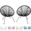 2er Set Acapulco Stuhl Gartensessel Gartenstuhl Retro Lounge Relax Möbel Outdoor