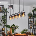 Schlaf Wohn Ess Zimmer Beleuchtung Klar Rauchglas Hänge Leuchte Pendel Lampe