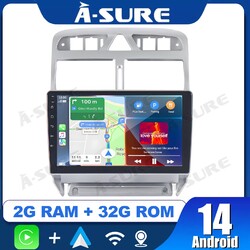 Android 14 CarPlay Autoradio Für Peugeot 307 CC 2002-2013 GPS 2G+32G Bluetooth