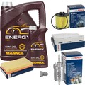 BOSCH inspektionspaket 6 L MANNOL 5W-30 Energy für VW Touran 1.6 FSI Golf Plus