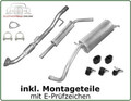 Auspuffanlage für VW Polo (9N) 1.4 16V / 80PS Hosenrohr + Mitteltopf + Endtopf
