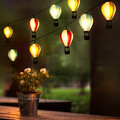 Lichterkette Solarleuchte Außenlampe Gartendeko Heißluftballons 9x LED L 390 cm
