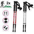 2 Stk. Teleskop Nordic Walking Stöcke Wanderstöcke Antischock Trekkingstöcke