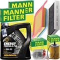 MANN INSPEKTIONSPAKET+MANNOL 5W-30 ÖL passend für PEUGEOT EXPERT CITROËN 1.6 HDI