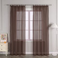 Gardinen Stores mit Kräuselband Voile Vorhang Dekoschals Transparent Wohnzimmer