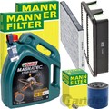 MANN INSPEKTIONSPAKET+CASTROL 5W30 MOTORÖL passend für HYUNDAI ix35 KIA SPORTAGE