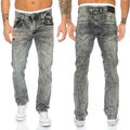 Rock Creek Herren Jeans Denim Vintage Grau Stretch-Jeans Hose Basic LL-312