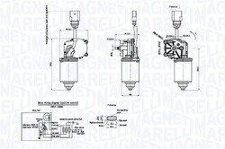 MAGNETI MARELLI Wischermotor 064053012010 für AUDI SEAT