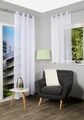 HOME WOHNIDEEN Ösen-Schal BERENICE, Stuktur-Design, transparent, weiß