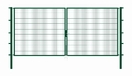 Alberts Doppeltor Flexo mit Zubehör grün Breite 400 cm Höhe 180 cm