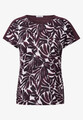 CECIL 323718 BURN Shirt kurzarm Print Details grafische Muster Ausbrenner beere