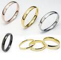 Edelstahlring Fingerring Ring Edelstahl Rose Gold Silber Damen Herren bombiert 
