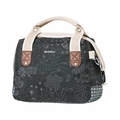 Unisex – Erwachsene Bohème Lenkertasche Schwarz 8 Liter 38 cm x 16 cm x 38 cm