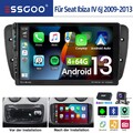 DAB+ Autoradio Android 13 Für Seat Ibiza IV 6J 2009-2013 Carplay 4+64G Navi WIFI