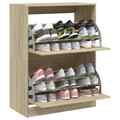 Schuhschrank 4 Klappen Schuhkipper Schuhregal Schuhkommode Schuhablage Holz