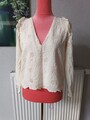 Orsay Bluse Spitze Blumen creme Gr. 36