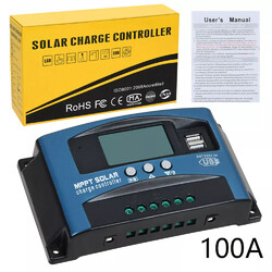 30/100A MPPT Solar Ladegerät Controller Panel Regler Daul USB Digital LCD 12-24V