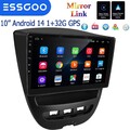 32G Android14 Apple Carplay Autoradio GPS Für Toyota Aygo Peugeot 107 Citroen C1