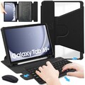 Bluetooth QWERTZ Tastatur Maus für Samsung Galaxy Tab S9 FE A9+ A8 Schutzhülle