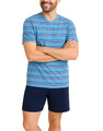 Herren Schlafanzug kurz Pyjama Set 100% Baumwolle M L XL XXL 3XL Abverkauf