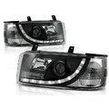 Scheinwerfer Tagfahrlicht Design LED schwarz passt für VW T4 kurz ab 1990 - 2003