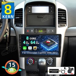 DAB+ 4+64G Android 15 Carplay Autoradio GPS Navi Für Chevrolet Captiva 2006-2012