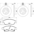 HELLA PAGID BREMSENSET 246mm VORNE passend für LIANA ER Limo + Kombi