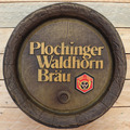 Plochinger Waldhornbräu Fassboden Werbung PWB selten rar Vintage PVC 43 cm alt