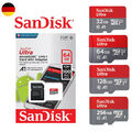 SanDisk ULTRA micro SD Karte + Adapter 32GB, 64GB, 128GB, 256GB Original 